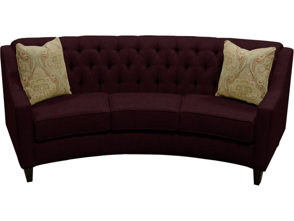 England Finneran Round Sofa With Tufted Back Novello Home England Finneran Round Sofa With Tufted Back Novello Home