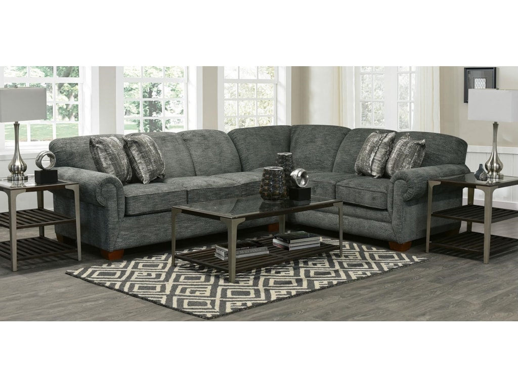 Monroe 2 Piece Laf Sofa Sectional By England At Van Hill Furniture