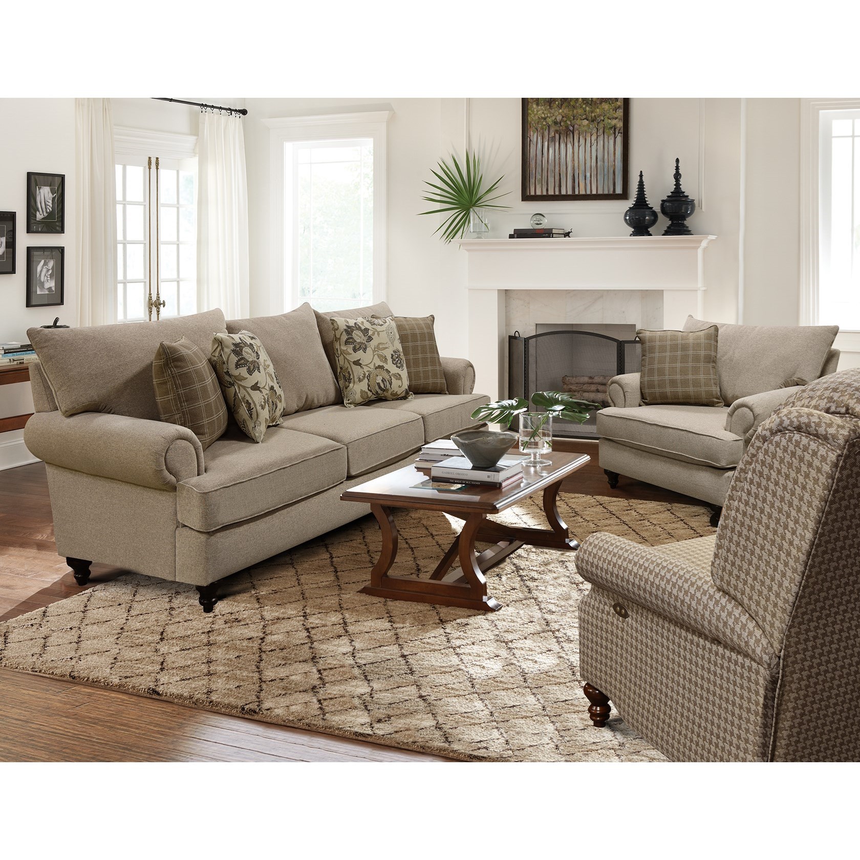 England Rosalie Stationary Living Room Group Sadler S Home Furnishings Stationary Living Room Groups