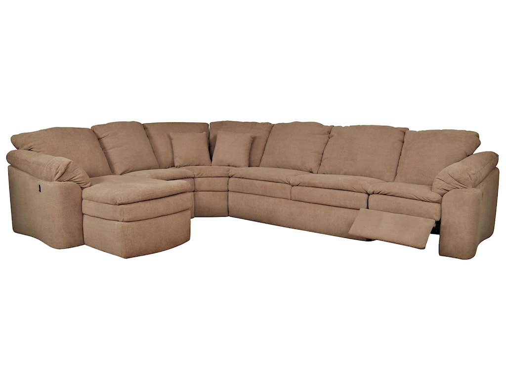 England Seneca Falls Six Seat Sectional Sofa With Attached Chaise