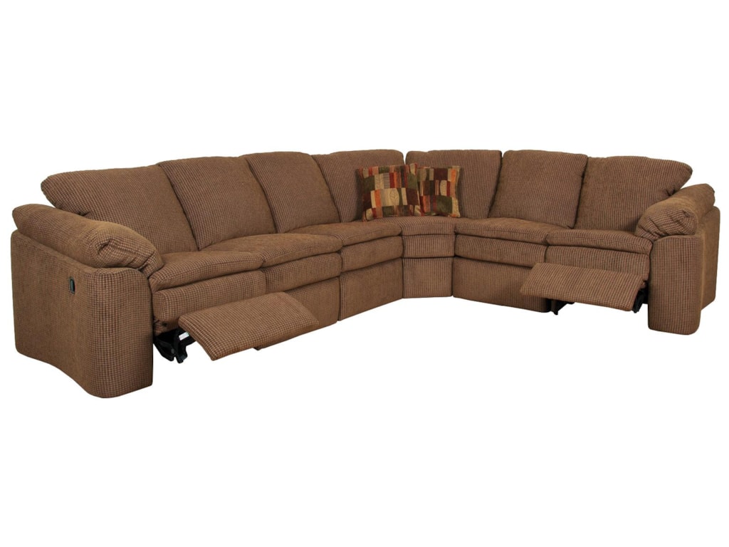 England Seneca FallsSix Person Reclining Sectional Sofa