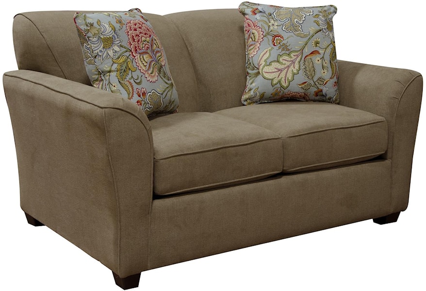 England Smyrna 306 Loveseat With Casual Contemporary Style