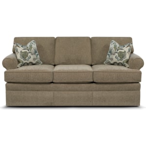 England William 5335 Traditional Skirted Sofa Esprit Decor Home