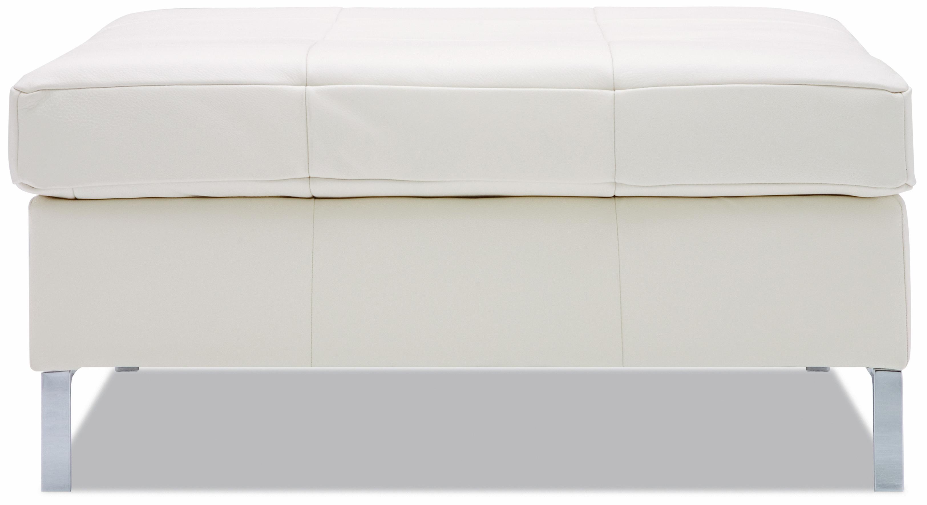 Eq3 Lola 37053 04 Ottoman With Foam Seat And Exposed Chrome Or Wood Legs Upper Room Home Furnishings Ottomans
