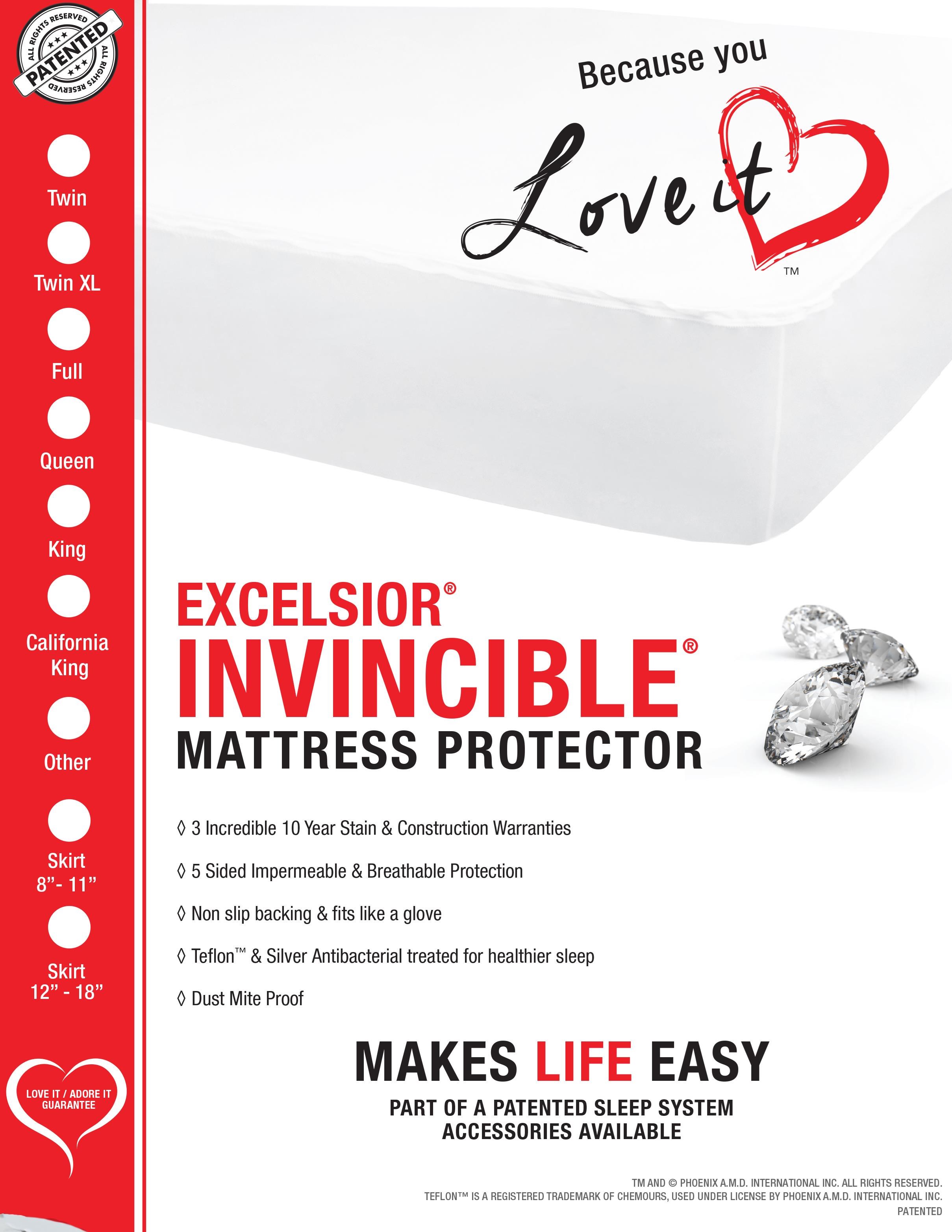Excelsior Invincible 16 Full Mattress Protector Slumberworld