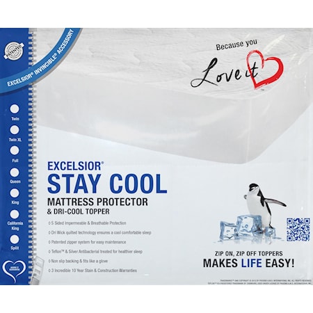 Excelsior Stay Cool II E74166144 16 Queen Mattress Protector