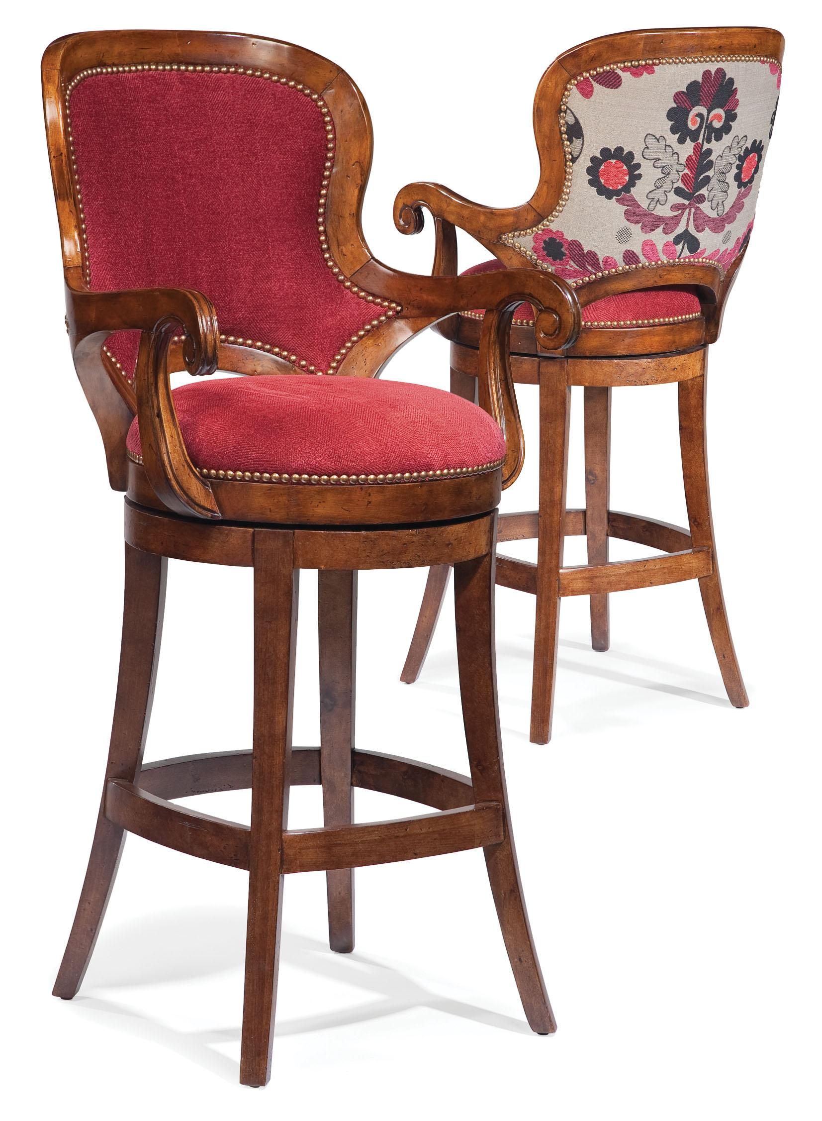 Fairfield Barstools Wooden Bar Stool With Upholstered Seat