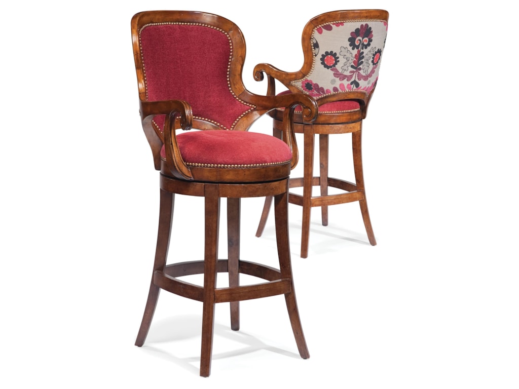 Fairfield Barstools Wooden Bar Stool With Upholstered Seat