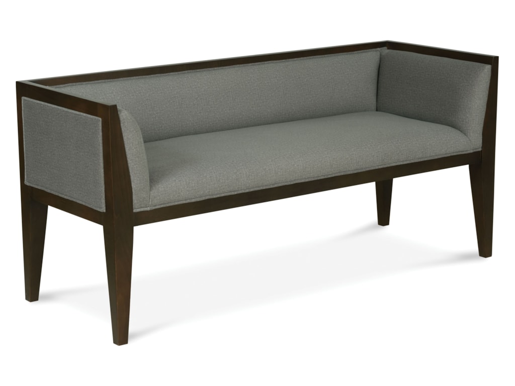 Benches Contemporary Accent Bench With Tuxedo Back By Fairfield At Lindy S Furniture Company