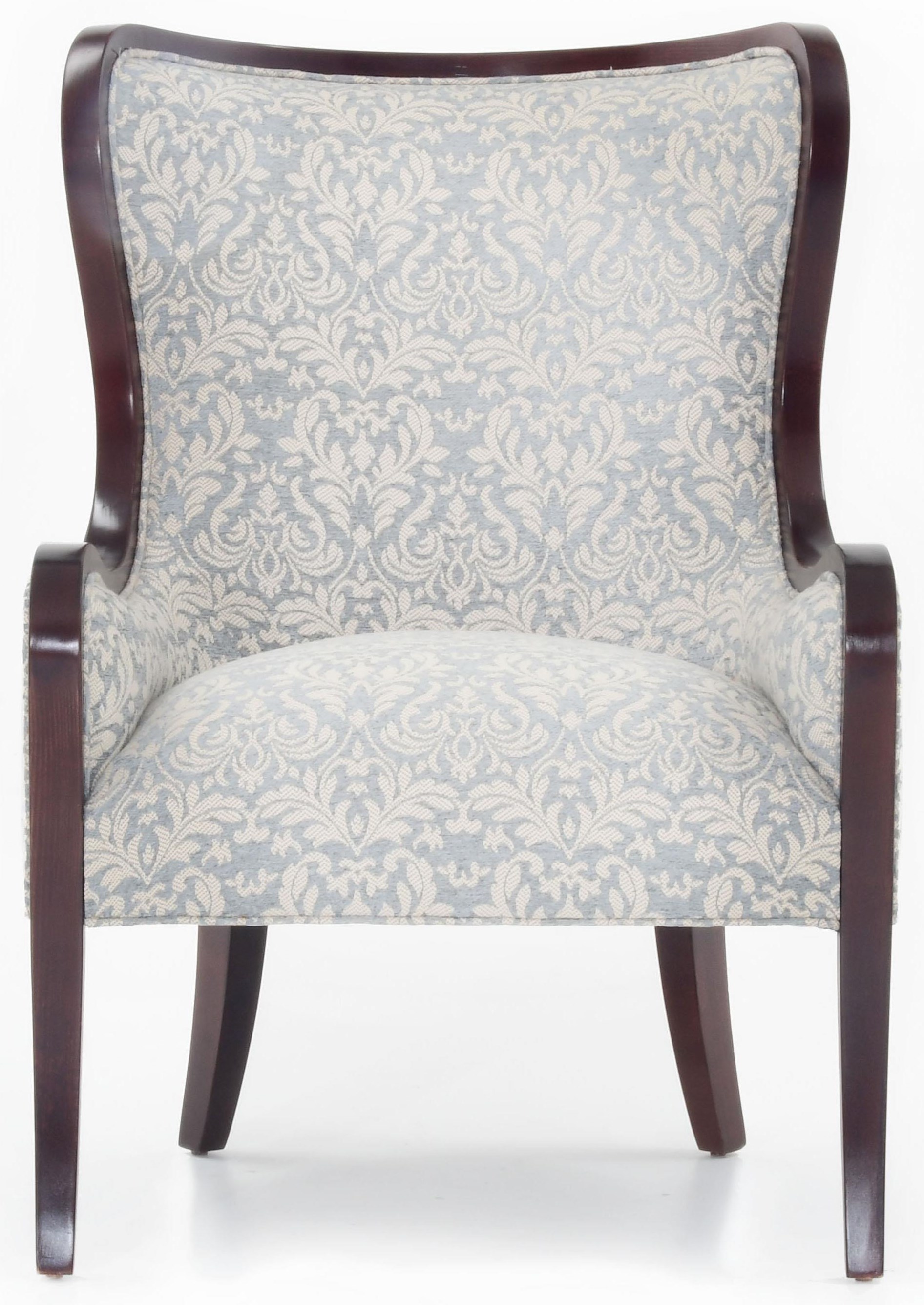 Fairfield Chairs 144646556 Upholstered Wing Chair With Exposed Wood Baer S Furniture Wing Chairs