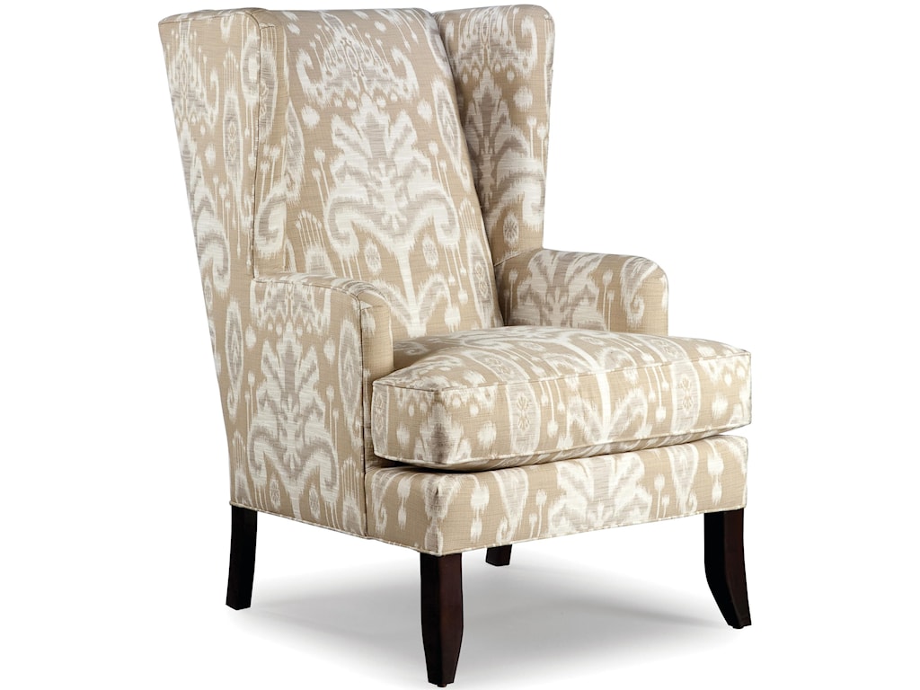 Fairfield Chairs 5187 01 Upholstered Wing Chair With Wood Legs Thornton Furniture Wing Chairs