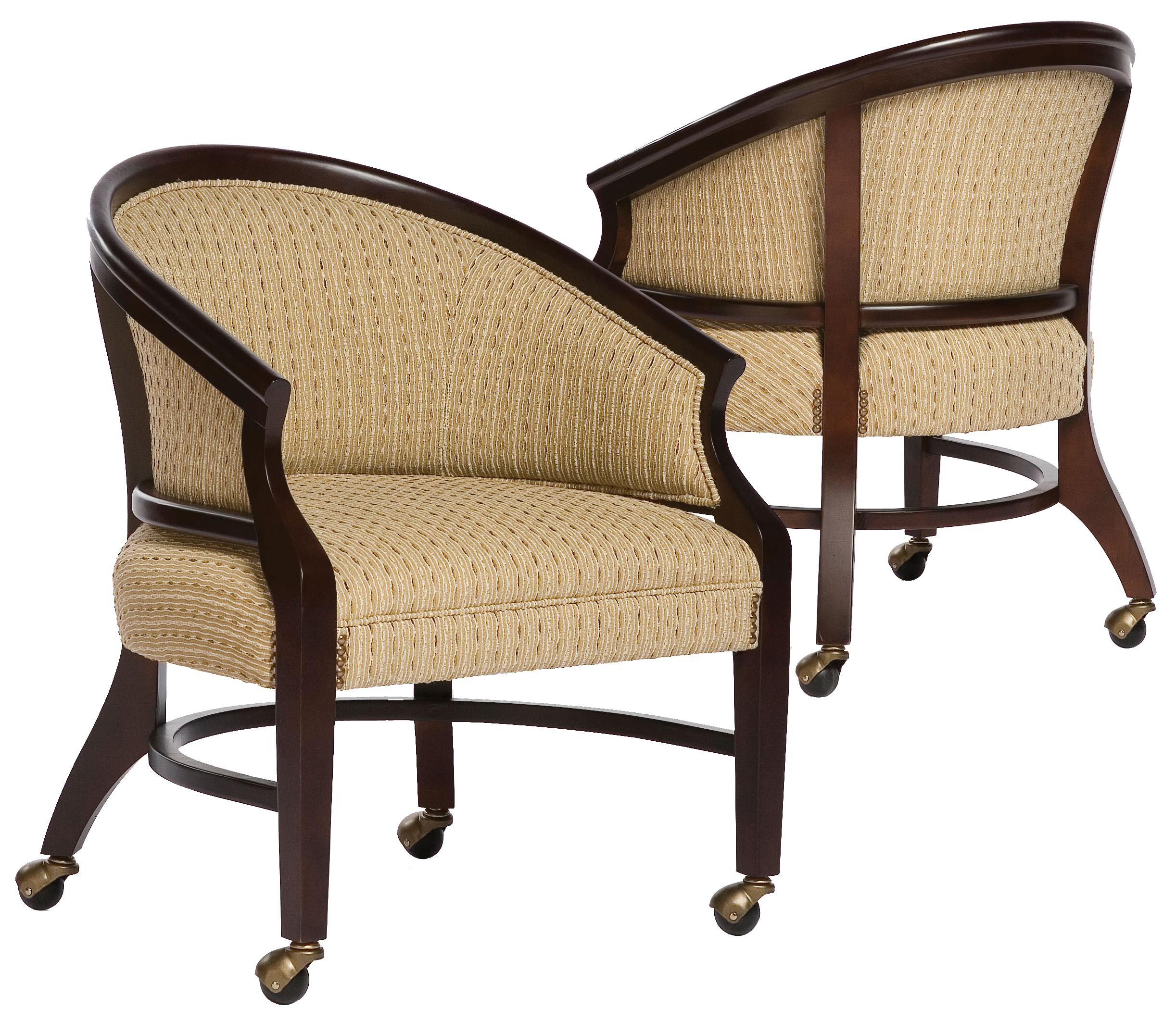 Fairfield Chairs Wrap Around Accent Chair With Casters Wayside Furniture Exposed Wood Chairs