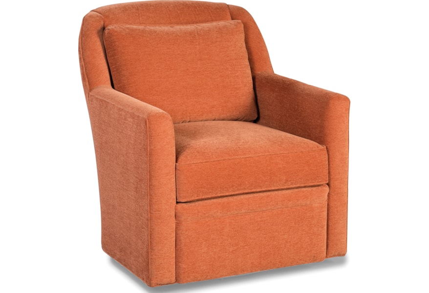 Andy Orange Swivel Accent Chair w/2 Pillows - El Dorado Furniture