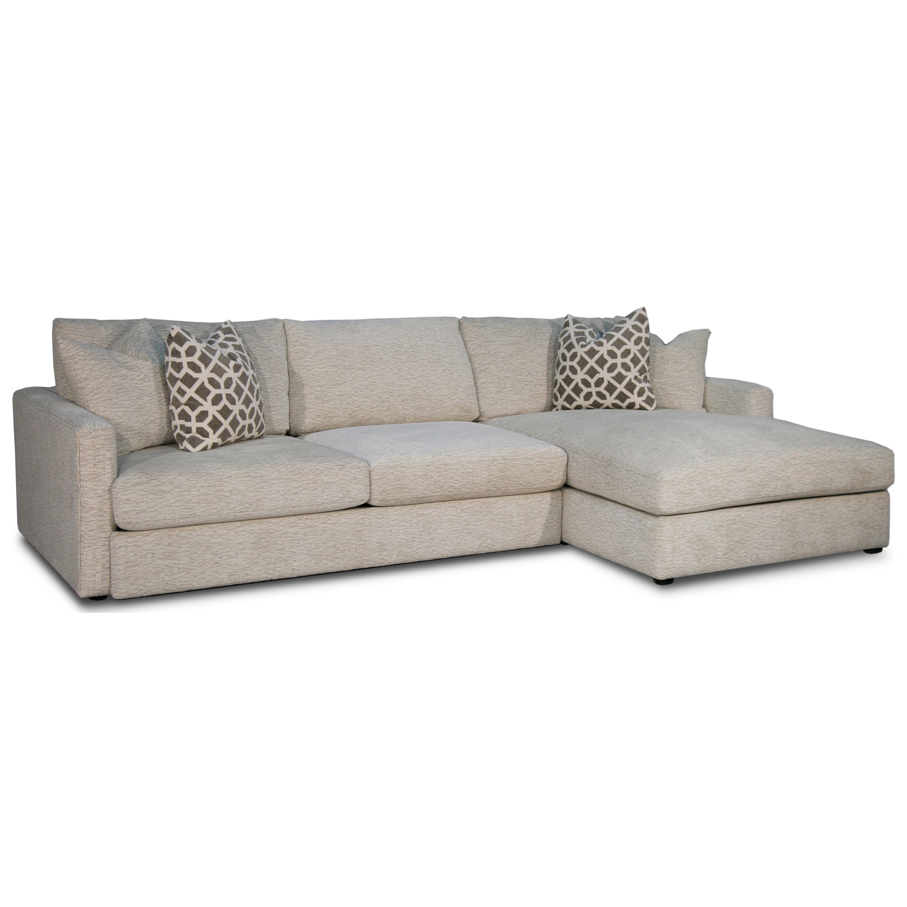 Fairmont Designs Gina Contemporary Sofa With Raf Chaise Dream