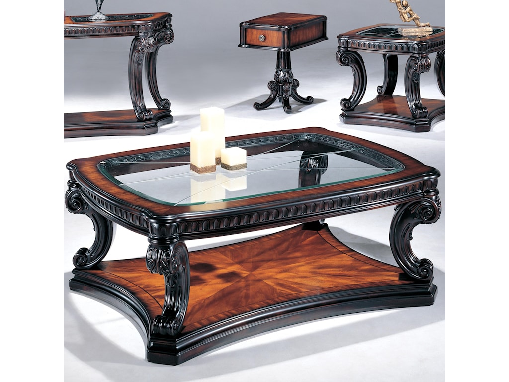 Fairmont Designs Grand Estates Coffee Table W Glass Table Royal