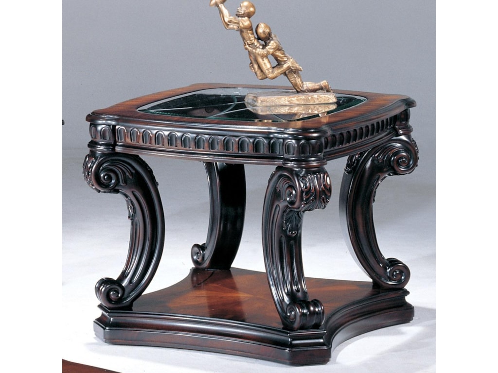 Fairmont Designs Grand Estates End Table W Glass Insert Top Royal Furniture End Tables