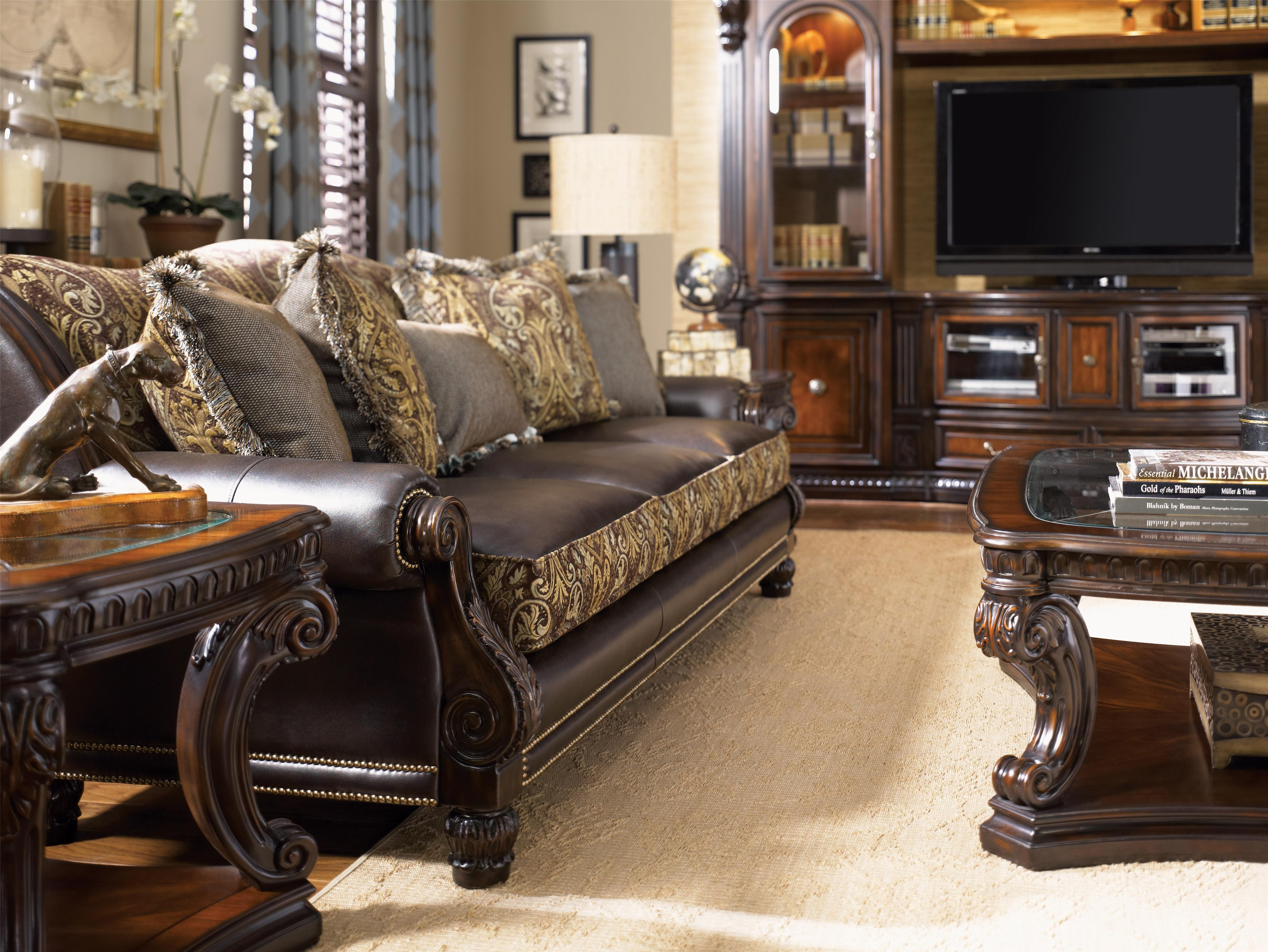 Fairmont Designs Grand Estates End Table W Glass Insert Top