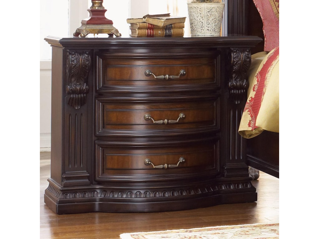 Fairmont Designs Grand Estates Night Stand W Acanthus Leaf Detailing Royal Furniture Night Stands