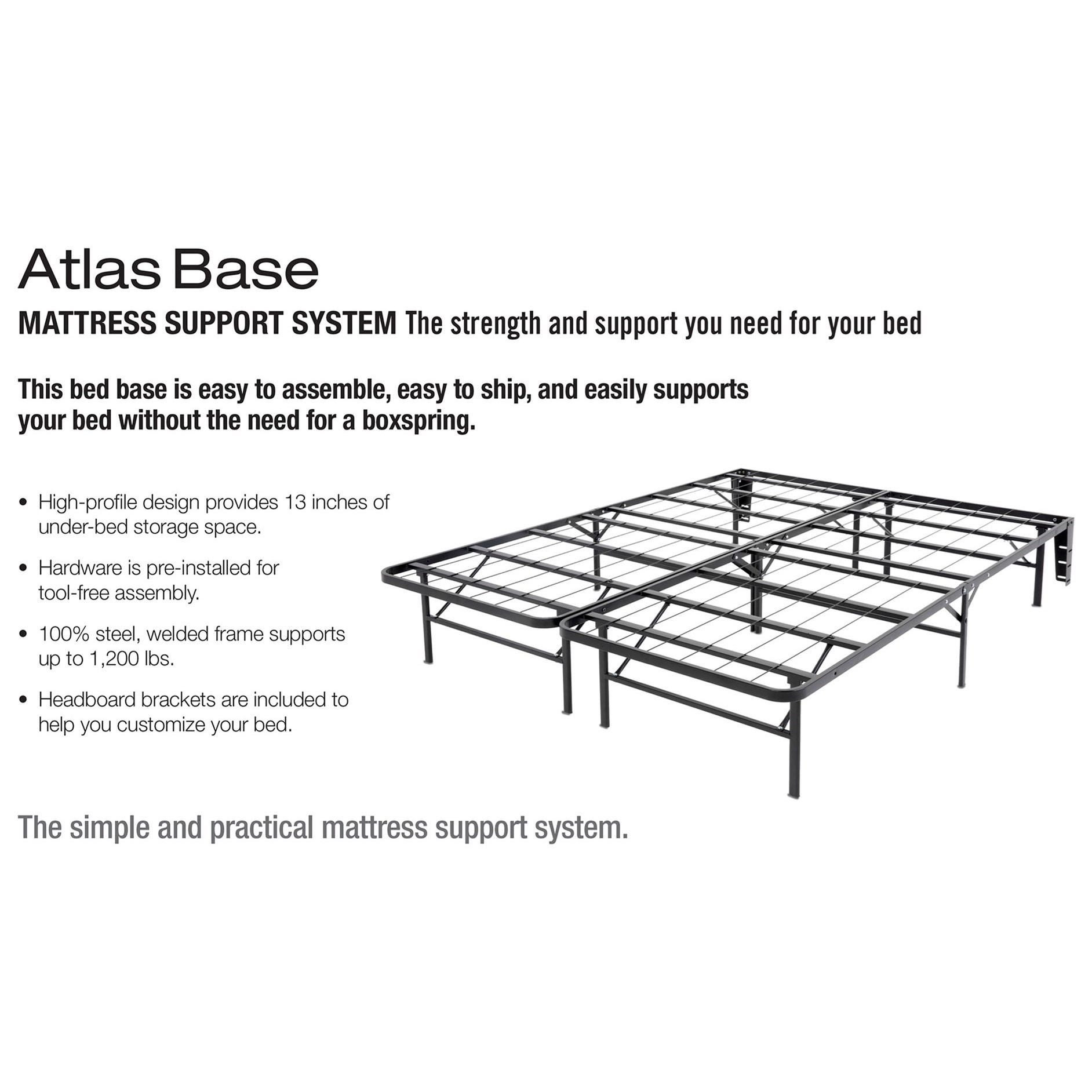 Fashion Bed Group Bedding Support Atlas Cal King Bed Base Support