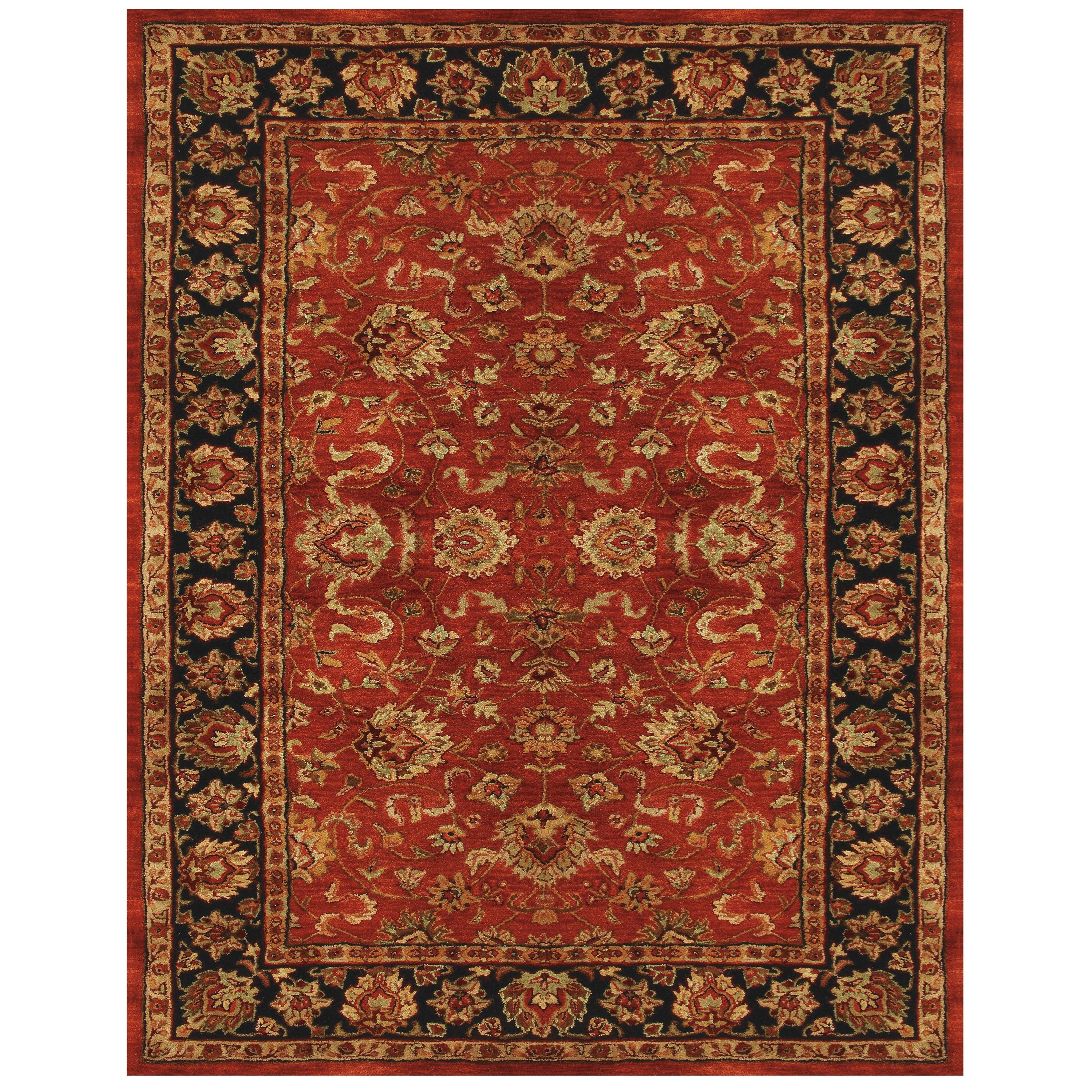Feizy Rugs Alexandra Red Navy 8 X 8 Round Area Rug Sprintz Furniture Rugs