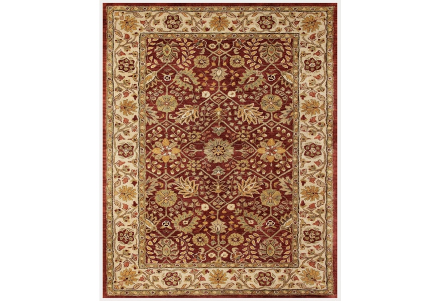 Feizy Rugs Alexandra Cranberry Ivory 8 X 11 Area Rug Sprintz Furniture Rugs