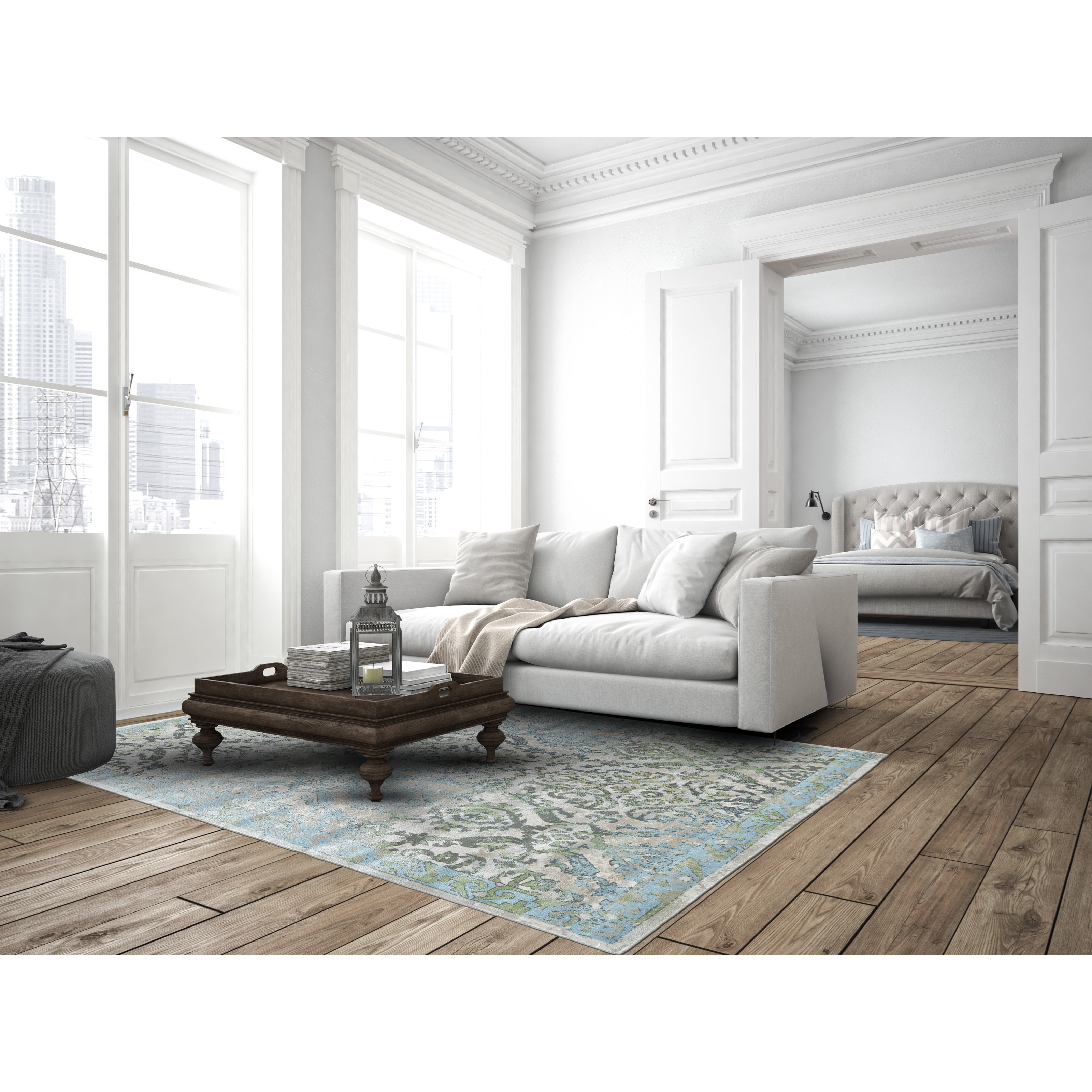 Feizy Rugs Katari Ice Birch 8 X 8 Round Area Rug Sprintz