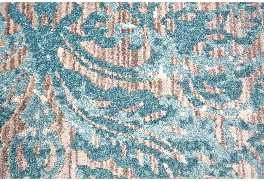 Feizy Rugs Keats Aqua 8 9 X 8 9 Round Area Rug Sprintz Furniture Rugs