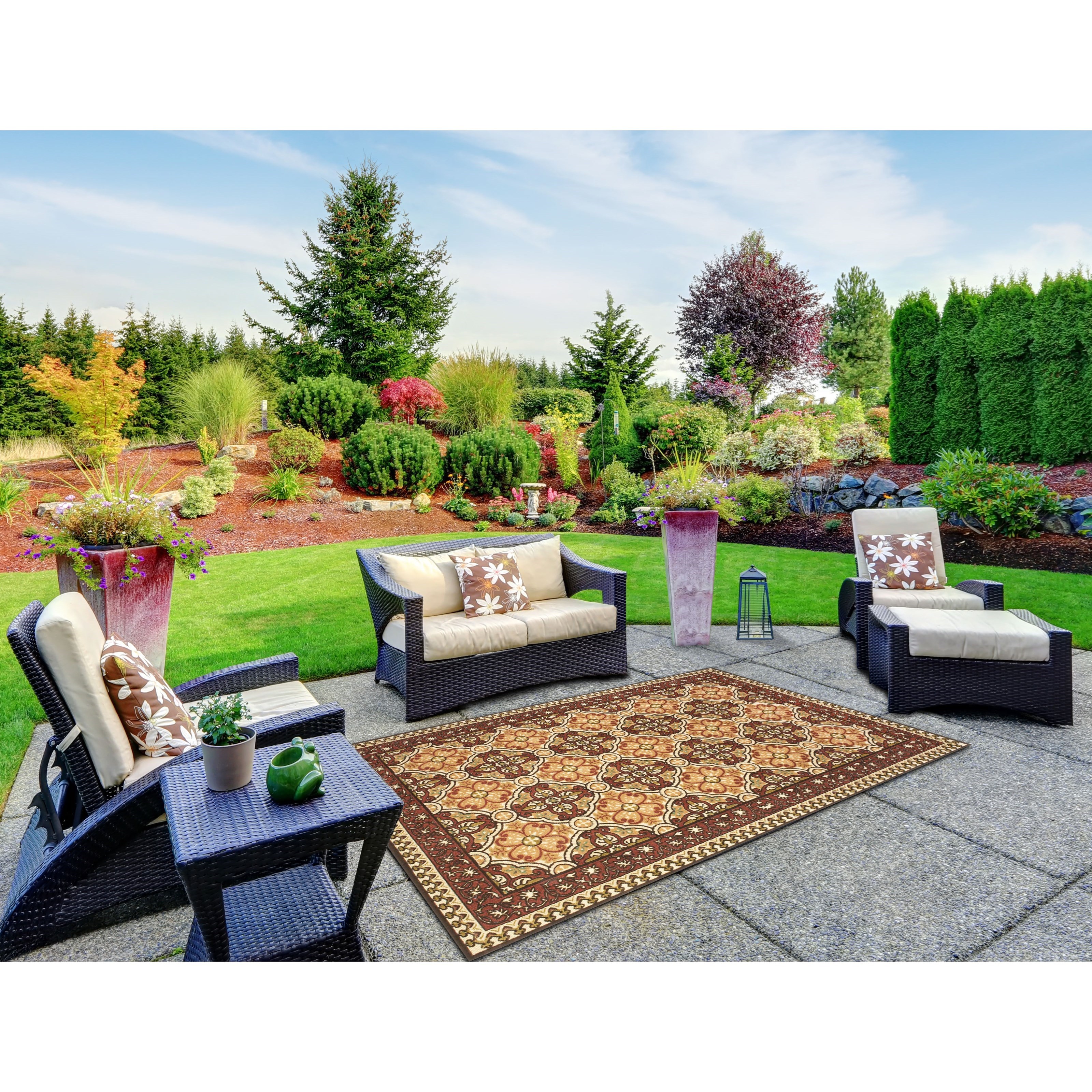 Feizy Rugs Lucka Sand/Terra Cotta 2'-1" X 4' Area Rug