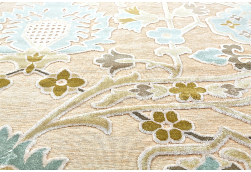 Feizy Rugs Saphir Mah Cream Spa Blue 7 6 X 10 Area Rug Feizy Rugs Saphir Mah Cream Spa Blue 7