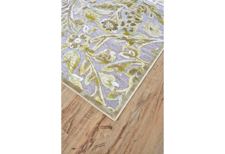 Feizy Rugs Saphir Mah Pewter Dark Green 2 6 X 8 Runner Rug Feizy Rugs Saphir Mah Pewter Dark Green