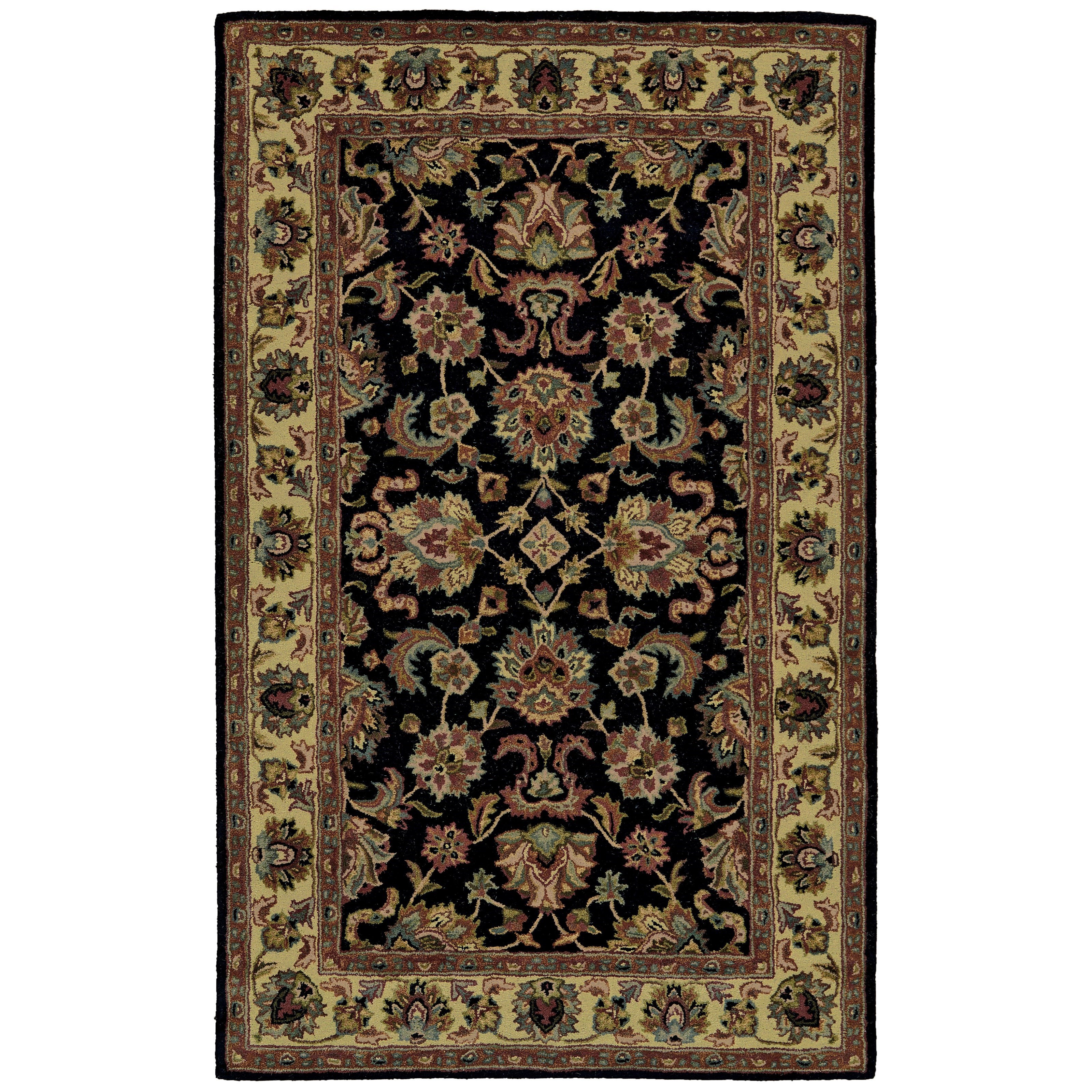 Feizy Rugs Yale Black Gold 5 X 8 Area Rug Sprintz Furniture Rugs
