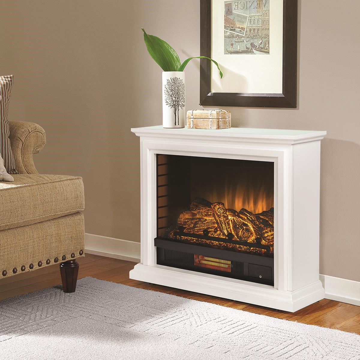 Fina Designs Fireplaces DAKOTA MOBILE FIREPLACE CONSOLE | Darvin Furniture  | Fireplaces