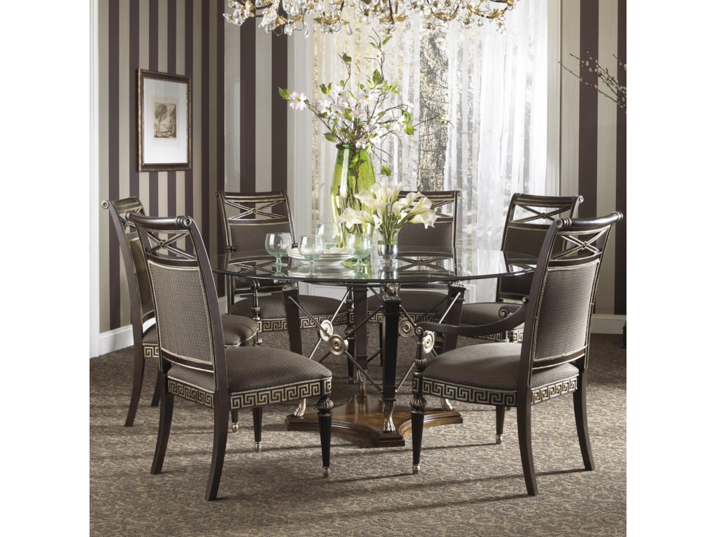 Fine Furniture Design Belvedere Formal Grecian Style Glass