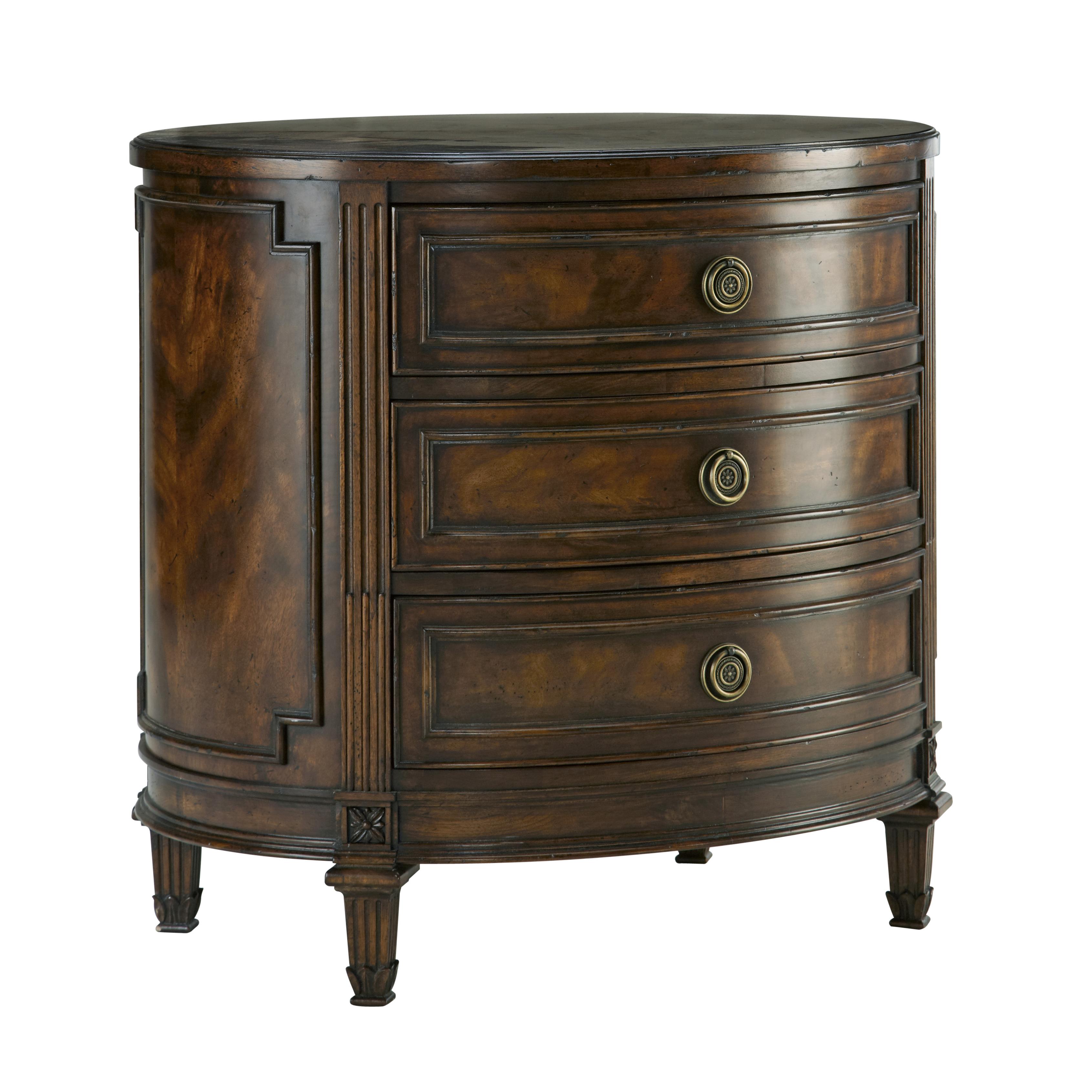 Fine Furniture Design Biltmore Oval Nigthstand With 3 Drawers
