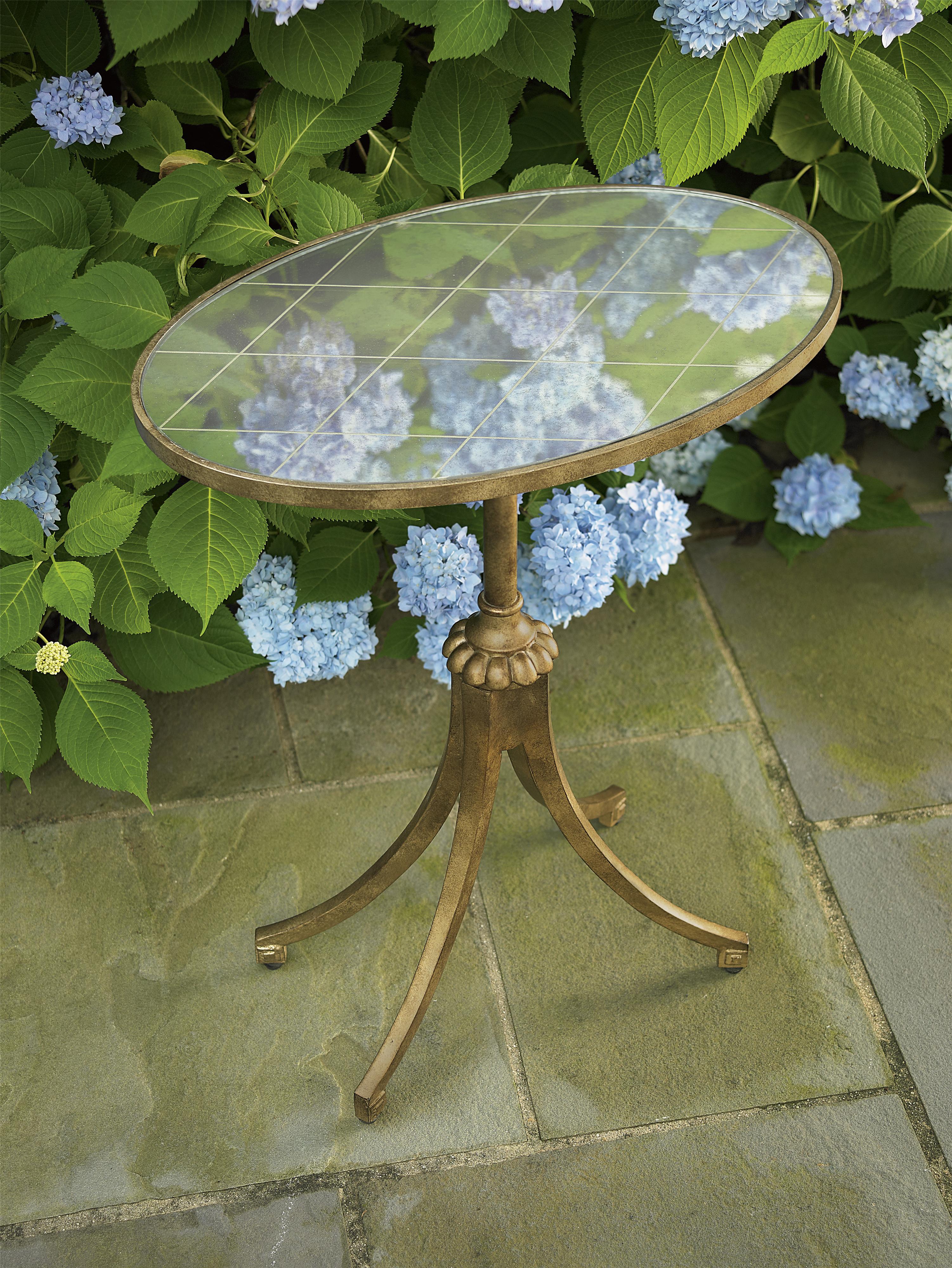 Michael Harrison Biltmore Metal Accent Table With Mirror Surface Sprintz Furniture End Tables