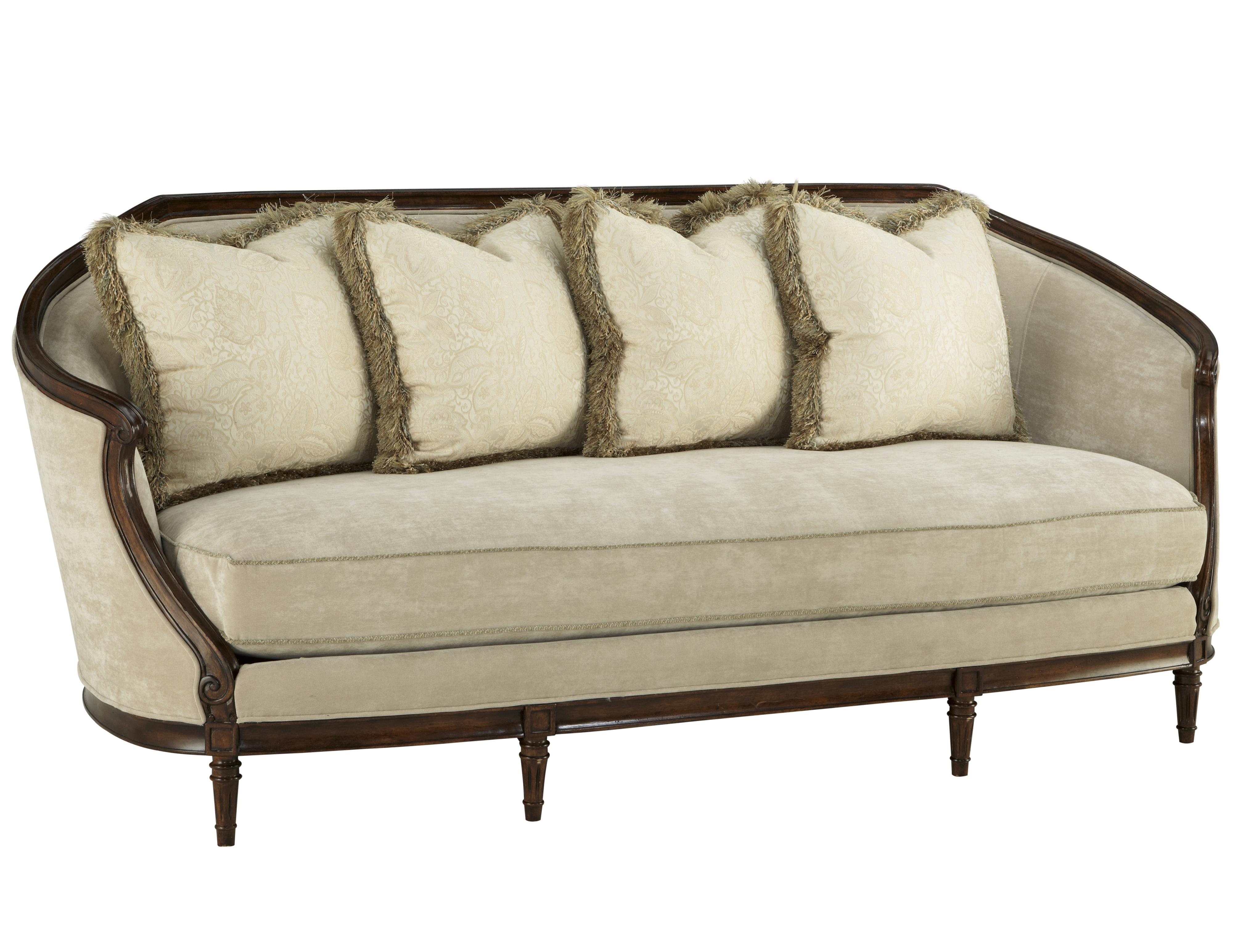 Fine Furniture Design Biltmore Traditional Sofa With Exposed Wood