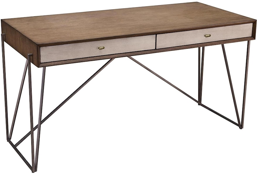 Fine Furniture Design Brentwood Etta Writing Desk With Metal Base