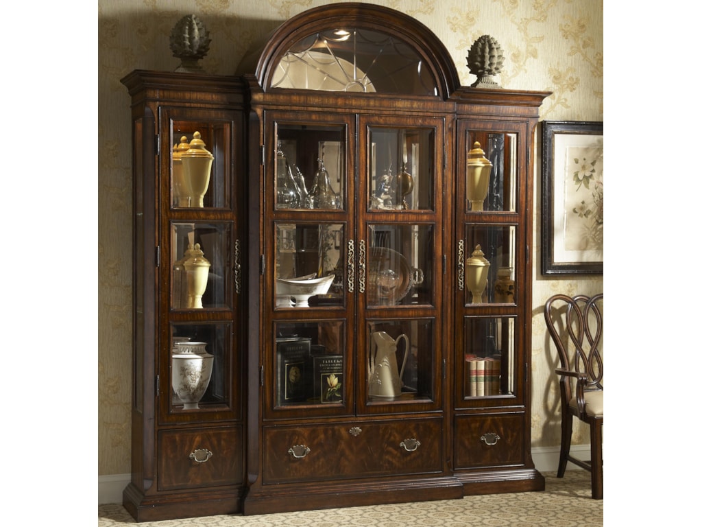 Fine Furniture Design Hyde ParkCurio China with Crown Top and Piers