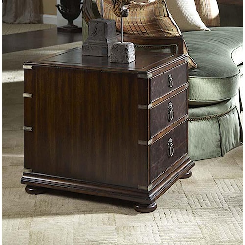 Fine Furniture Design Hyde Park 3 Drawer End Table With Tooled Fine Furniture Design Hyde Park 3 Drawer End Table With Tooled Leather Top