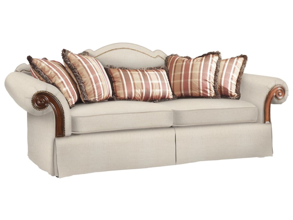 Fine Furniture Design Protege 0810 01 Traditional Camel Back Sofa Fine Furniture Design Protegesofa With Wood Arm Panel