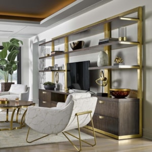 Fine Furniture Design Runaway Entertainment Wall Unit With Cord