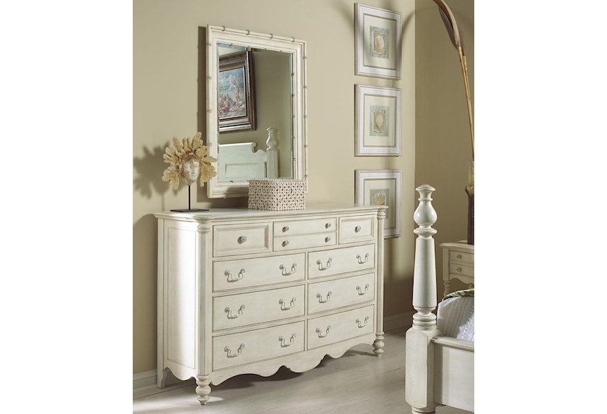 Michael Harrison Summer Home Elegant Dresser And Mirror Combo