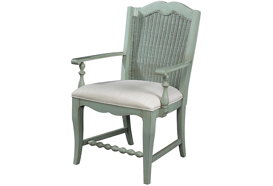 Fine Furniture Design Summer Home Casual Wicker Back Arm Chair