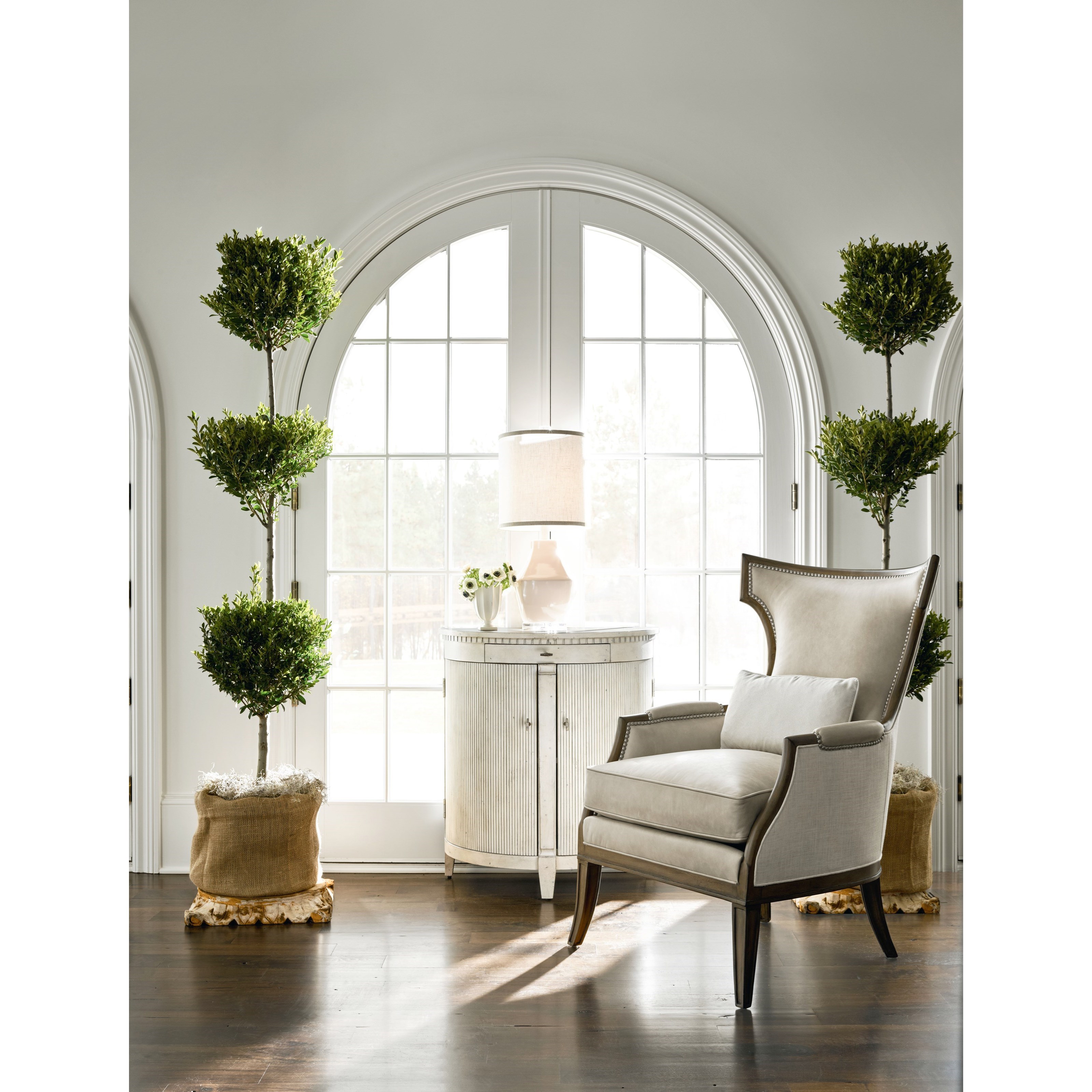 Belfort Signature Veranda Braken Demilune Console Cabinet With