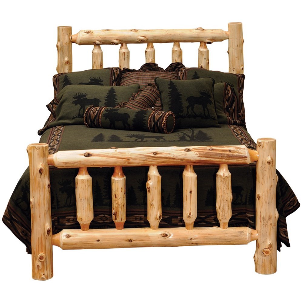 Fireside Lodge 100 Queen Traditional Cedar Log Bed Conlin S Furniture Panel Beds This log bed is one of our best values. 100 queen bed