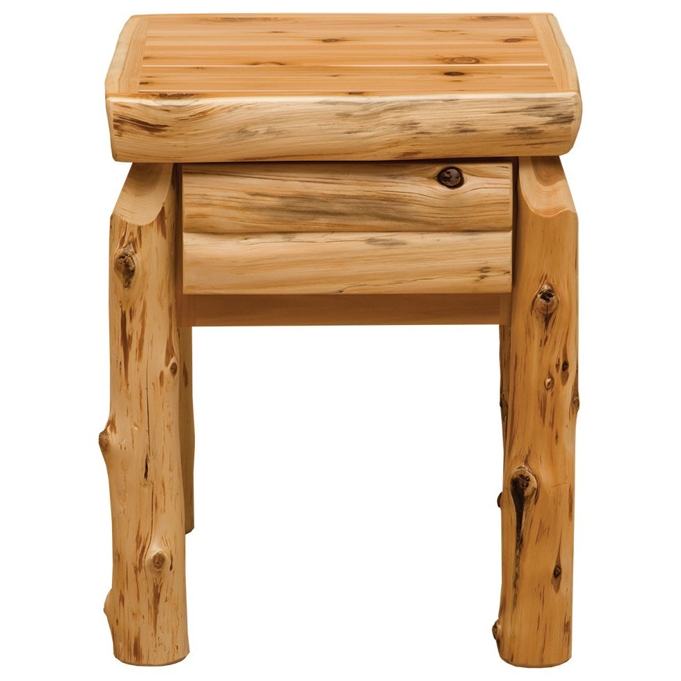 Fireside Lodge Cedar Rustic One Drawer Nightstand Conlin S Furniture Night Stand