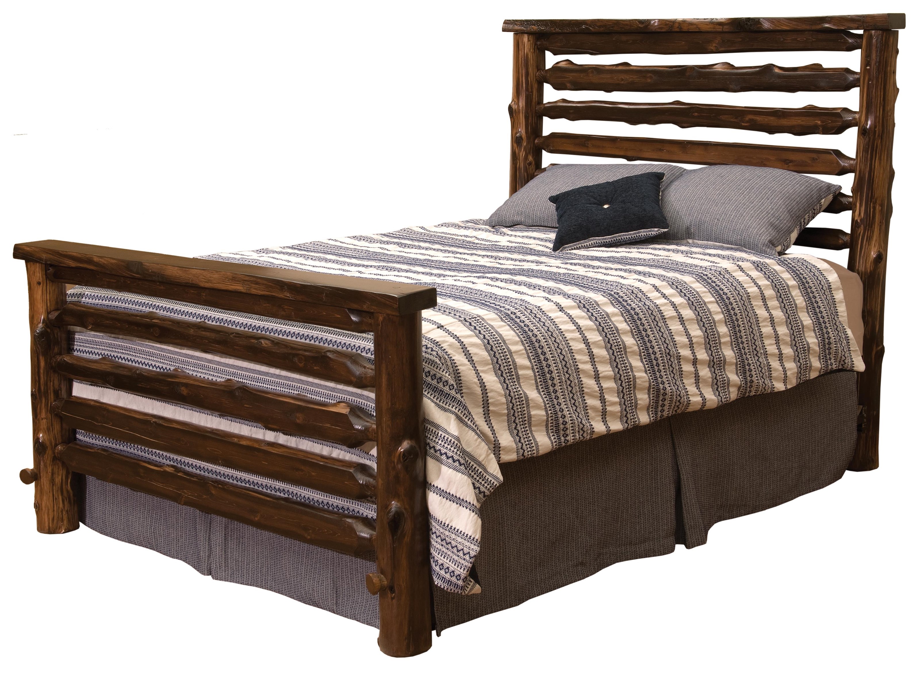Fireside Lodge Log Cedar Queen Complete Log Bed Conlin S