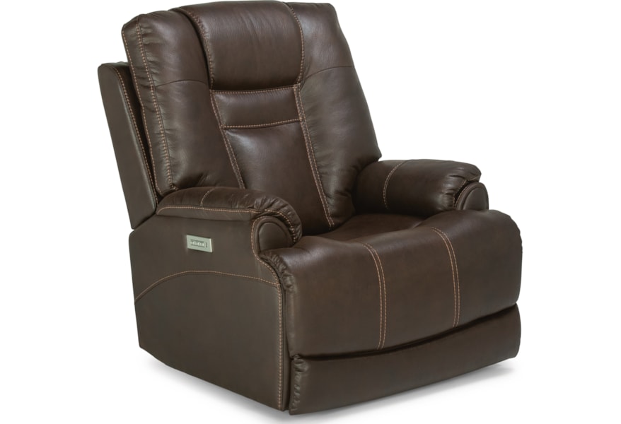 Flexsteel Marley 1714 50ph Casual Power Recliner With Power Headrest Power Adjustable Lumbar Support Coconis Furniture Mattress 1st Recliners