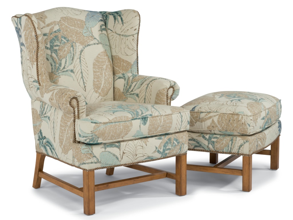 Flexsteel AccentsChancellor Chair and Ottoman