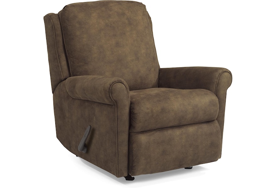 Flexsteel Accents 2866 53 Macy Swivel Glider Recliner With Rolled